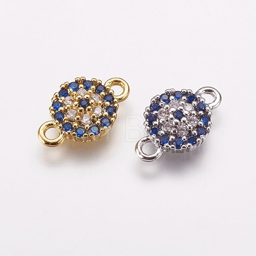 Brass Micro Pave Cubic Zirconia Links ZIRC-E143-47-1