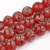 Handmade Gold Sand Lampwork Beads LAMP-T006-07G-1