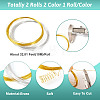 2 Rolls 2 Color Round Brass Wire CWIR-TA0001-07-4