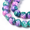 Drawbench Glass Round Beads GLAD-WH0001-01-08-3