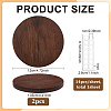 1Pc Flat Round Wood Display Pedestals AJEW-WH0485-37B-2
