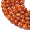 Natural Agate Beads Strands G-G754-06-8mm-6