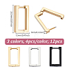 12Pcs 3 Colors 316 Stainless Steel Hoop Earrings EJEW-UN0003-23A-3