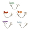Natural Gemstone Cuff Rings RJEW-JR01072-2