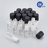 24Pcs Transparent Glass Roller Ball Bottles MRMJ-BC0003-36-4