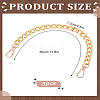 3Pcs Aluminum Curb Chain Bag Shoulder Straps FIND-LP0004-38-2
