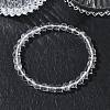Natural Quartz Crystal Round Beaded Stretch Bracelets GG-CBA12F1-02B-12-2