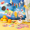 AHADERMAKER 5 Bags 5 Style Summer Birthday Theme Paper Hanging Decorations & Flag Banners HJEW-GA0001-46-5