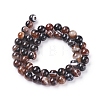 Natural Striped Agate/Banded Agate Beads Strands G-G582-8mm-45-2