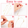 12Pcs 6 Style Brass & 304 Stainless Steel Cable Chains Extender FIND-DC0001-89-4