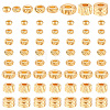   80Pcs 8 Styles Rack Plating Brass Spacer Beads KK-PH0006-28-1
