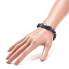 Natural Lapis Lazuli(Dyed) Beaded Stretch Bracelet BJEW-JB08879-01-3