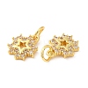Rack Plating Brass Pave Clear Cubic Zirconia Star Charms with Jump Ring KK-Z026-12G-2
