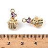 Brass Micro Pave Cubic Zirconia Pendants KK-C155-16G-03-3