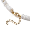Natural White Shell Star Round Heishi Beaded Necklaces NJEW-JN05805-5
