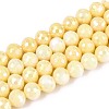 Anti-Tarnish Electroplate Glass Beads Strands LS-GLAA-N056-8mm-05-1