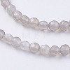 Natural Grey Agate Beads Strands X-G-G580-4mm-08-3
