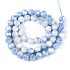 Anti-Tarnish Electroplate Glass Beads Strands EGLA-T021-8mm-15-09-2