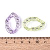 UV Plating Transparent Acrylic & Rhinestone Beads TACR-T029-01M-3