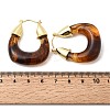 Brass Resin Hoop Earrings EJEW-P333-11D-G02-5