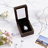 Wood Pendant Storage Boxes with Visible Window and Magnetic Lid CON-WH0107-100A-4