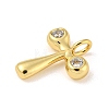 Rack Plating Brass Micro Pave Cubic Zirconia Pendants KK-A200-24G-T-2