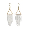 Glass Beaded Dangle Earrings EJEW-MZ00749-03-3