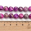 Dyed Natural White JadeImitation Charoite Smooth Round Beads Strands GG-CBA3334-A01-8mm-A-5