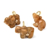 Natural Topaz Jade Carved Pendants G-H357-01G-08-1
