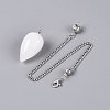 Natural Quartz Crystal Dowsing Pendulum Pendants AJEW-N005-02A-2