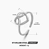 201 Stainless Steel Cuff Open Rings FS-WG76F01-10-1