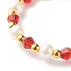 Imitate Austrian Crystal Bicone Glass Beaded Finger Rings RJEW-TA00003-03-3