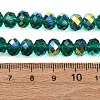 Electroplate Transparent Glass Beads Strands EGLA-A046-01C-23-4