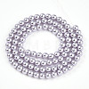 Baking Paint Pearlized Glass Pearl Bead Strands HY-N002-4mm-A04-3