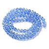 Transparent Electroplate Glass Beads Strands GLAA-Q099-B01-02-2