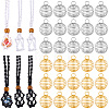 6Pcs 2 Colors Adjustable Braided Waxed Cord Macrame Pouch Necklace Making FIND-SC0023-88-7
