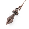 Brass Dowsing Pendulum Big Pointed Pendants KK-A169-01-3