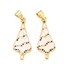 Brass Micro Pave Colorful Cubic Zirconia Pendants KK-G430-01G-04-3