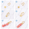 120Pcs 5 Colors Brass Wire Guardian KK-BBC0028-57B-6