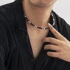 Adjustable Bohemian Polymer Clay and Wood Heishi Beaded Necklaces for Men TL5512-2