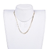 Brass Paperclip Chain/Cobs Chain Necklaces X-NJEW-JN02781-02-5