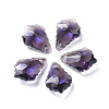 Glass Rhinestone Pendants X-RGLA-L019-B-204MO-1