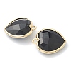 Natural Obsidian Pendants X-G-B009-03G-E-2