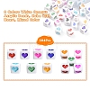 304Pcs 8 Colors White Opaque Acrylic Beads MACR-YW0001-92-2