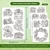 4 Sheets 11.6x8.2 Inch Stick and Stitch Embroidery Patterns DIY-WH0455-045-2