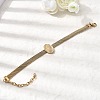 304 Stainless Steel Virgin Mary Bangles for Women BJEW-K295-01B-G-2