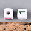 Opaque Acrylic European Large Hole Beads SACR-N020-01A-02-4