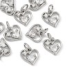 SHEGRACE Valentine's Day Brass Clear Cubic Zirconia Charms XGRQ3P305-595P-1