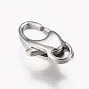 Tarnish Resistant Polished 316 Surgical Stainless Steel Lobster Claw Clasps STAS-Z013-05B-3
