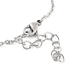 Non-Tarnish Stainless Steel Cable Chain Link Bracelets for Women Men STAS-Z061-01P-12-3